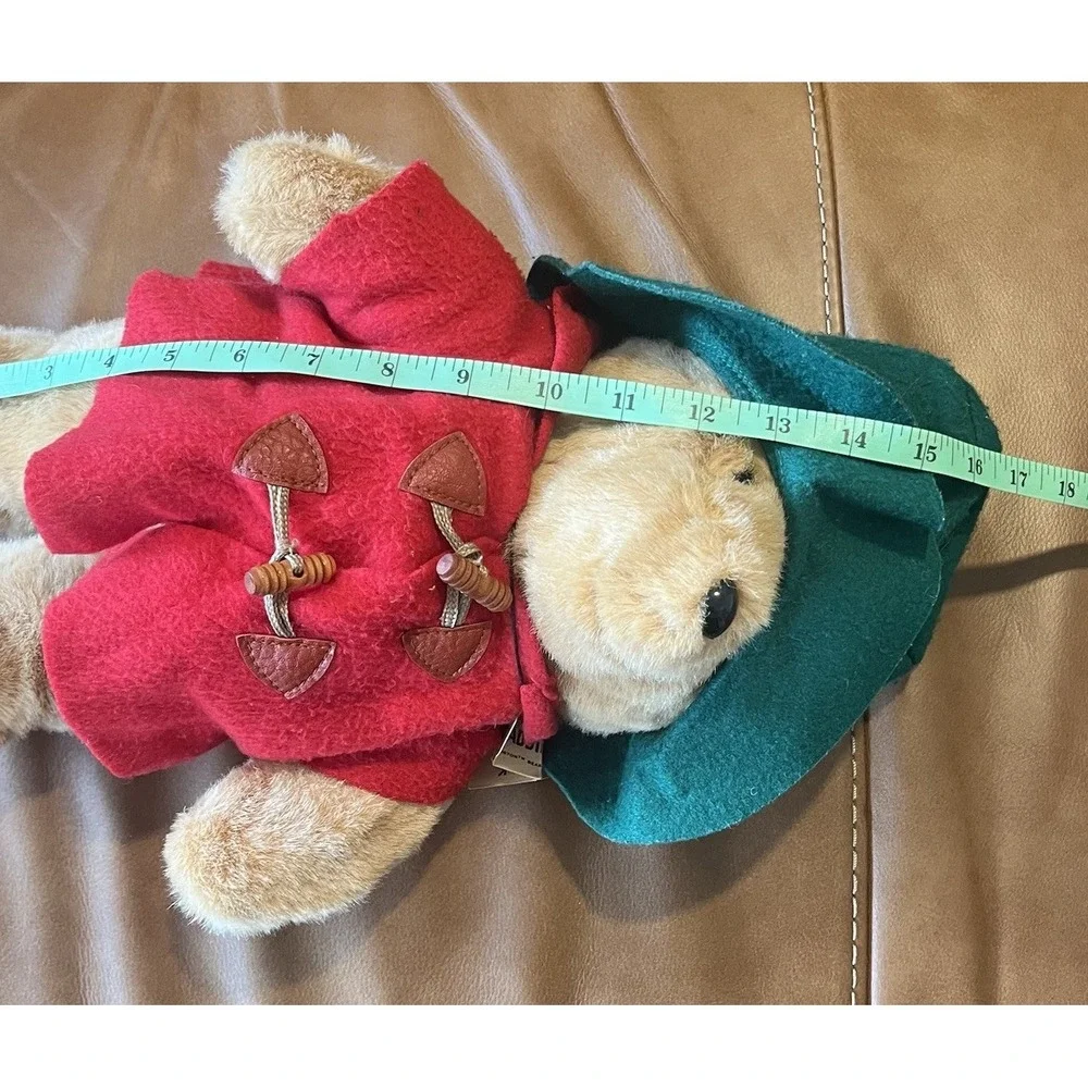 VTG Eden Toys Paddington Bear Plush Red Coat Darkest Peru Tag Stuffed Animal 16
